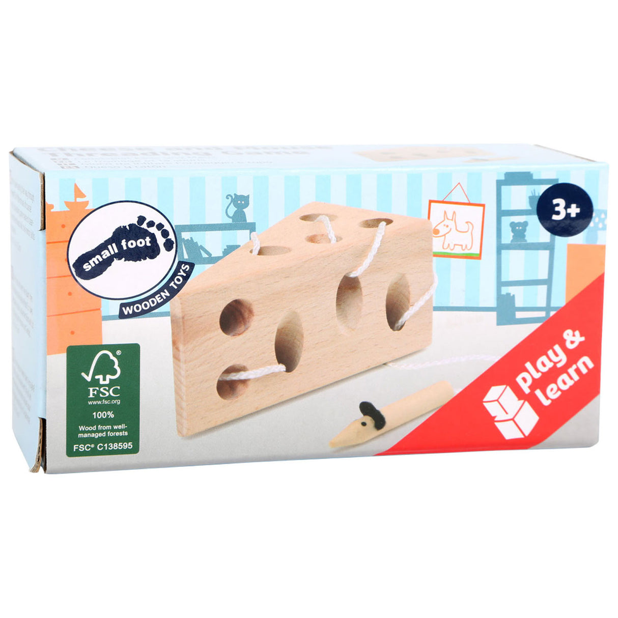 Game stradale in legno di formaggio e mouse