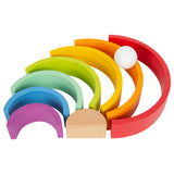 Small foot wooden building blocks rainbow, 9dlg.