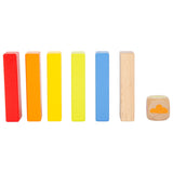 Small foot wooden rainbow wobbel tower game