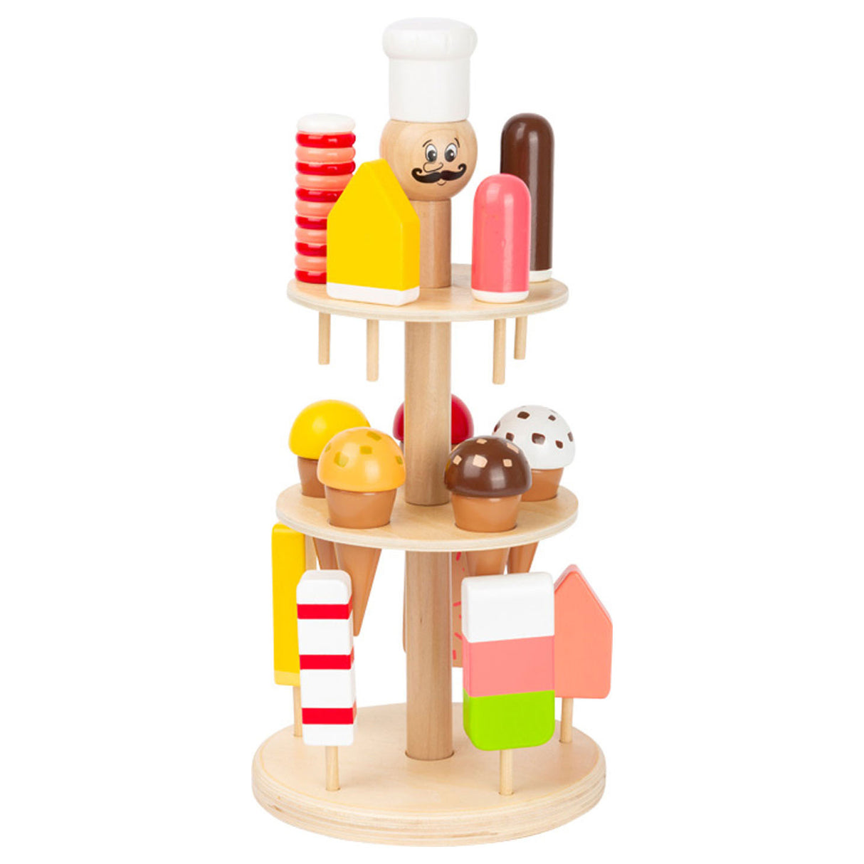 Small foot wooden luigi ice cream stall, 16dlg.