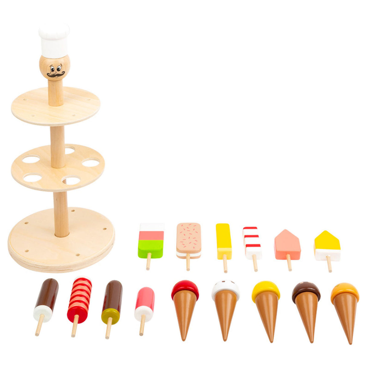 Small foot wooden luigi ice cream stall, 16dlg.