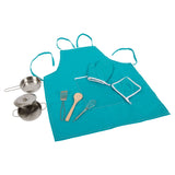 Small foot play cooking set with apron, 9dlg.