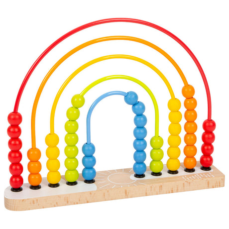 Small foot - houten motoriekspiraal regenboog