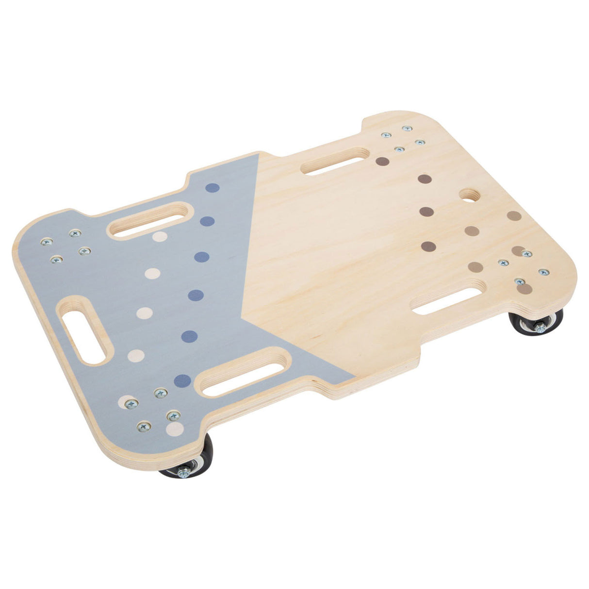 Small foot wooden roller board blue