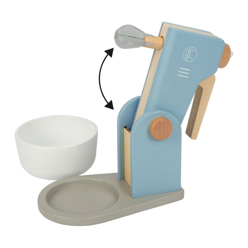 Small foot wooden mixer set, 12dlg.