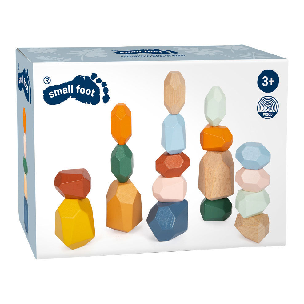 Small foot - houten balans blokken safari, 18dlg.