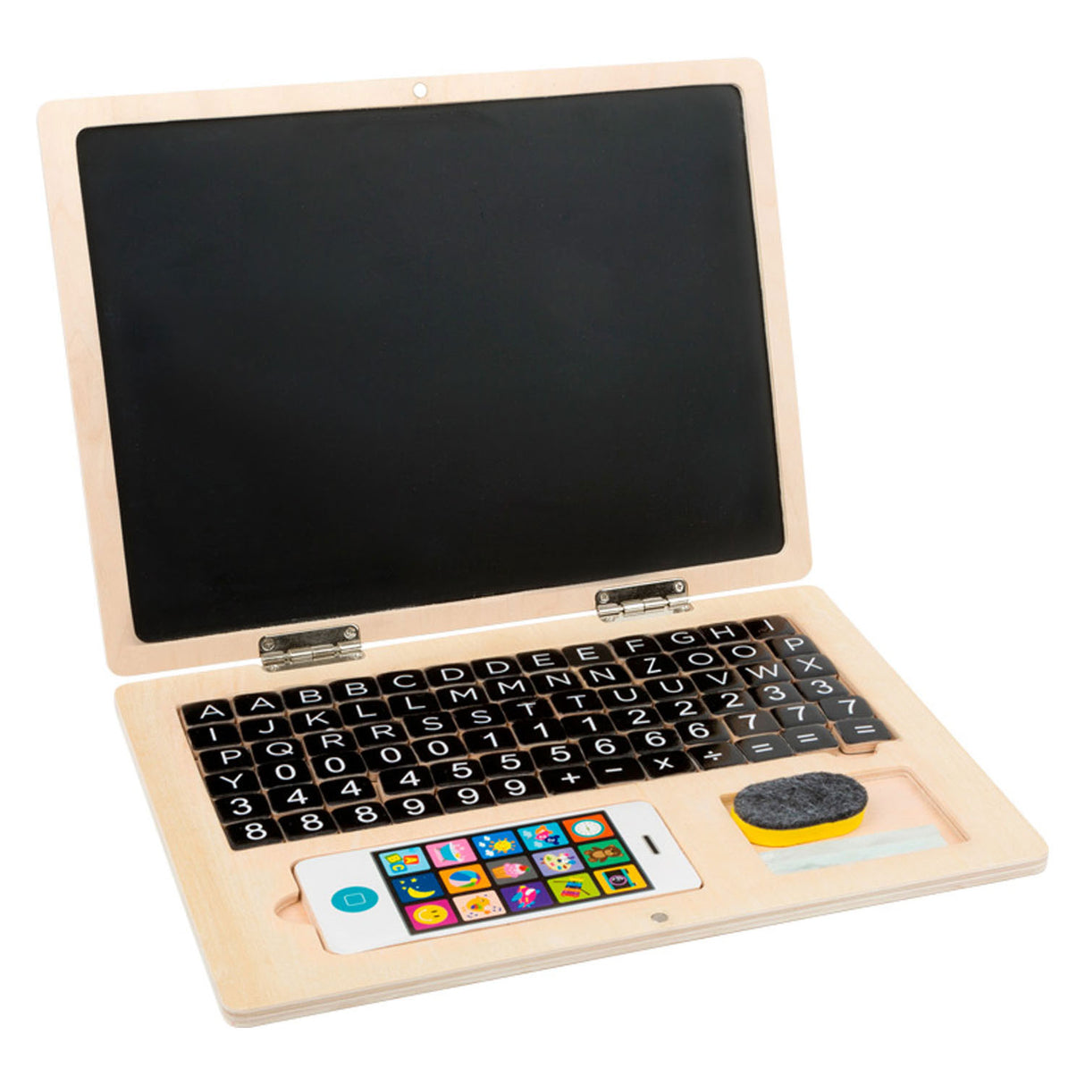 Small foot wooden laptop with magnetic board