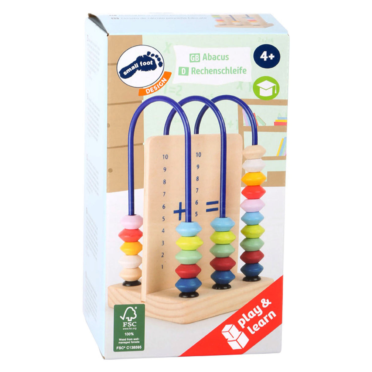 Maths Abacus en bois petit pied