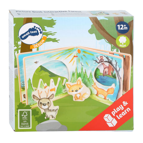 Small Foot Houten Prentenboek Bos met 2 Speelfiguren