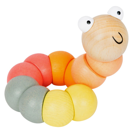 Small foot - houten motoriek rups pastel