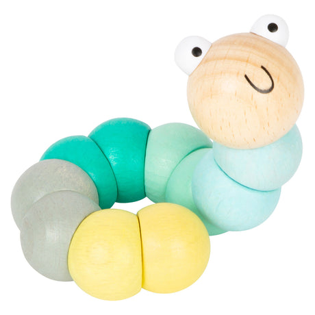Small foot - houten motoriek rups pastel