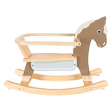 Small foot rocky horse with seat brown