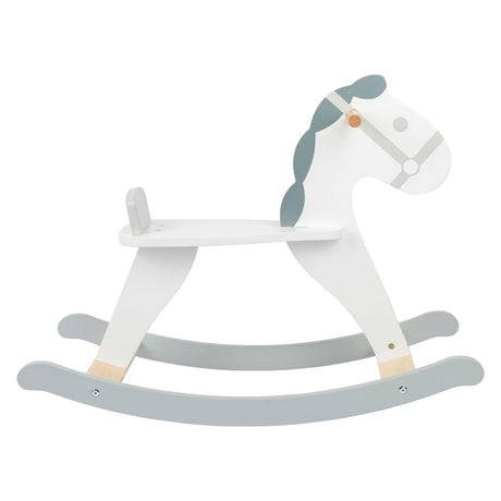 Small foot - houten schommelpaard skandi wit