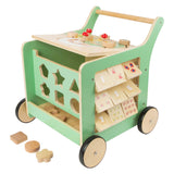 Drewniana drewniana stóp Baby Walker Center Pastel Green