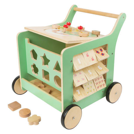 Small foot - houten baby walker loopwagen activiteitencentrum