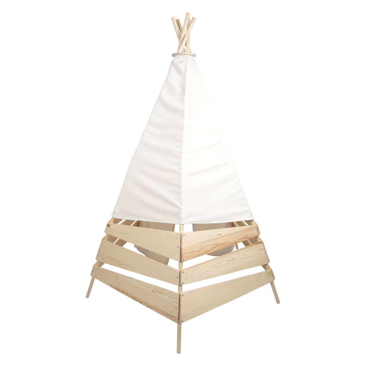 Small foot wooden tipi tent outdoor