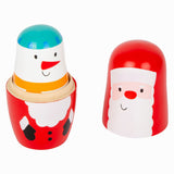 Bambole matryoshka in legno piccolo Natale