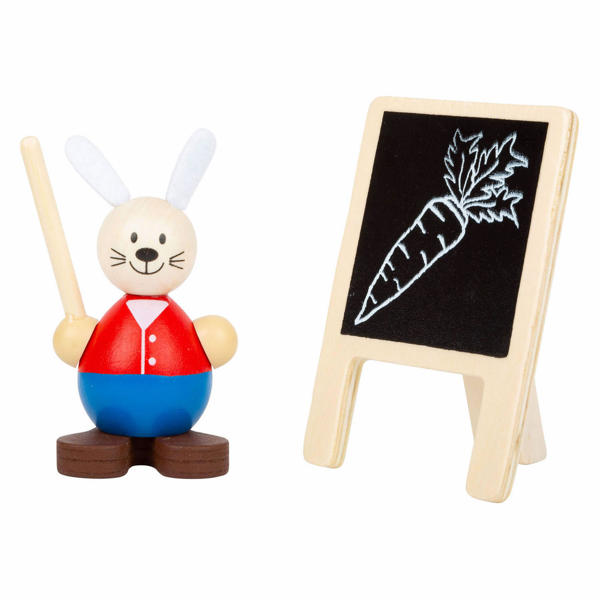 Kleiner Fuß Holz Poppenhuis Rabbit School Class Play Set Set