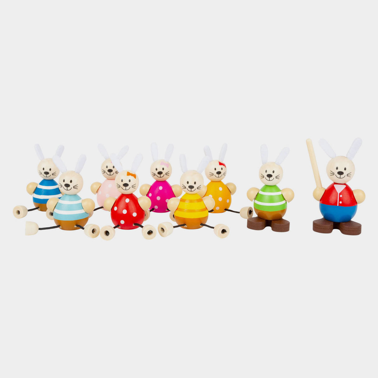 Kleiner Fuß Holz Poppenhuis Rabbit School Class Play Set Set