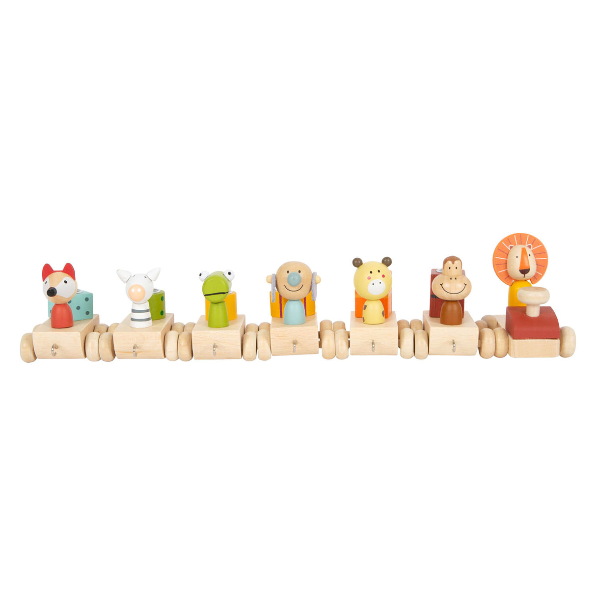 Small foot wooden birthday train animals with numbers