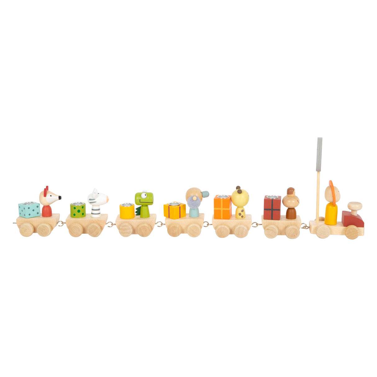 Small foot wooden birthday train animals with numbers