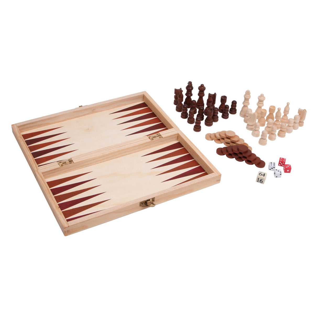 Small Foot Houten Klassieke Spellen 3in1 in Kist