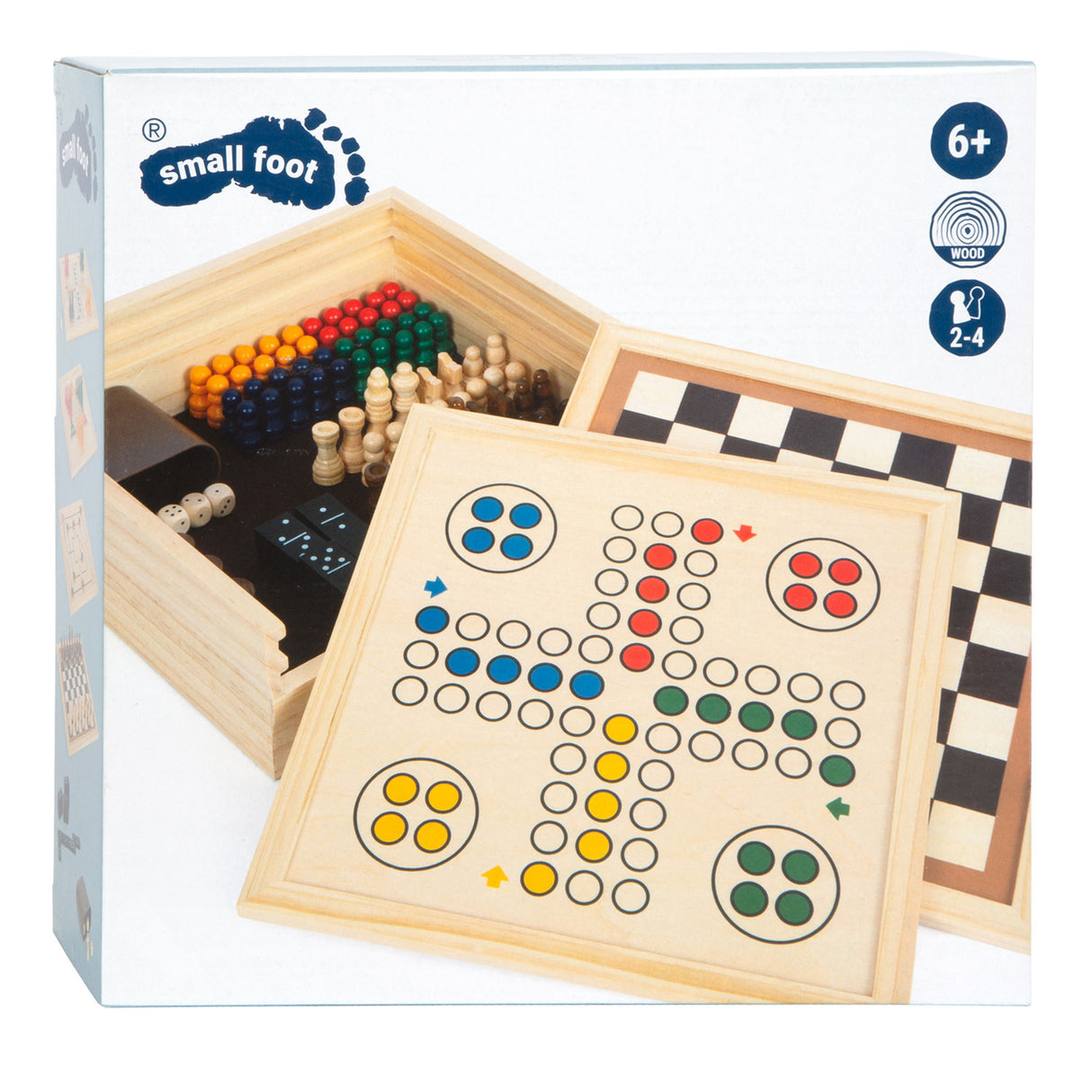 Small foot wooden games 7 classics in storage box