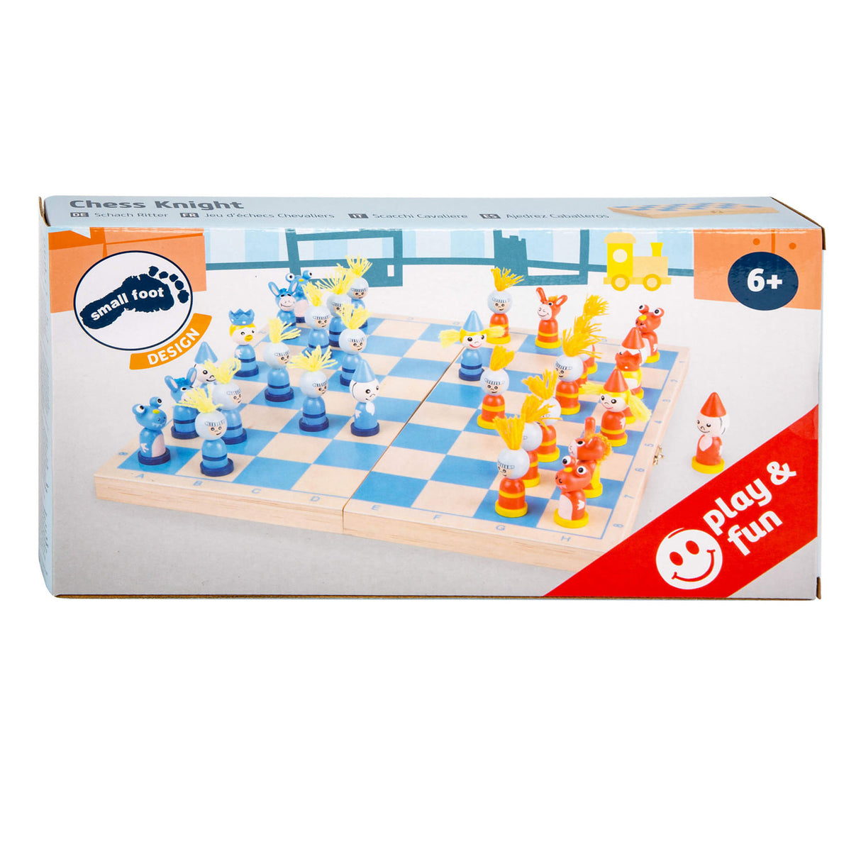 Small foot wooden chess game knights