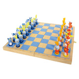 Small foot wooden chess game knights