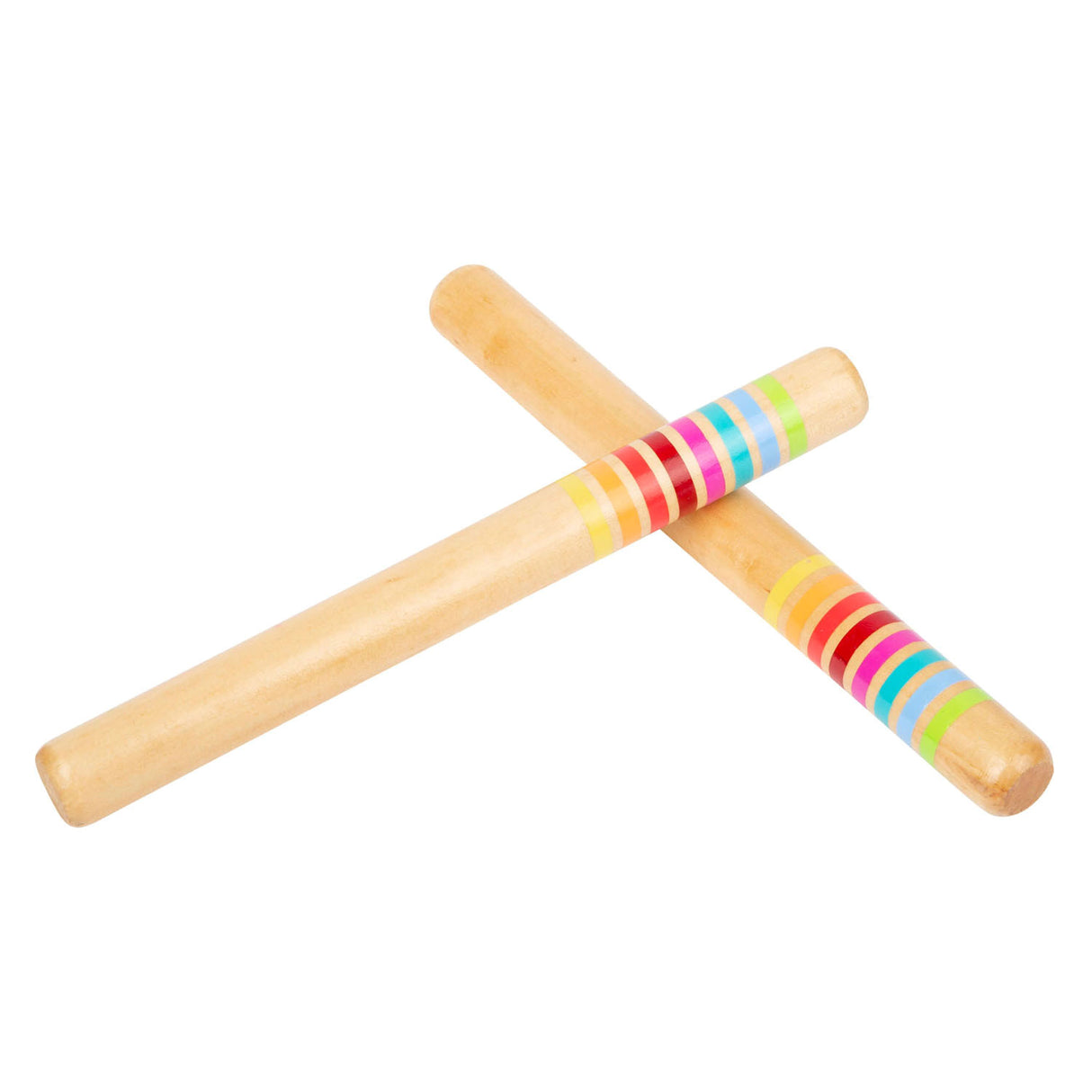 Small foot wooden colored drum sticks