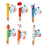 Small foot animal whistle, set of 6