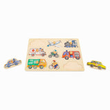 Small Foot Wood Bubble Puzzle City fordon, 9: e.