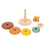 Small Foot Wood Stacking Tower Tiger, 7dlg.