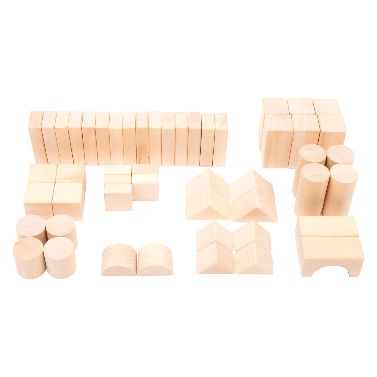 Small foot wooden building blocks of course in bag, 50dlg.