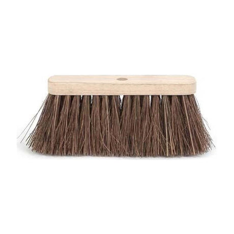 Straatbezem hout-piassava ongelakt 29cm