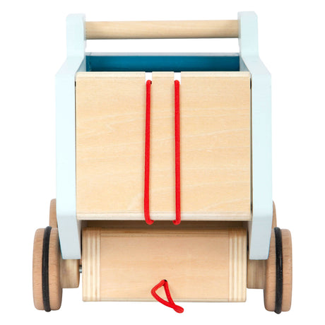 Small foot - houten trekfiguur kiepvrachtwagen