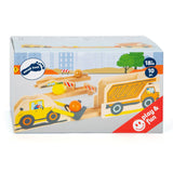 Small foot - houten knikkerbaan junior bouwplaats, 10dlg.