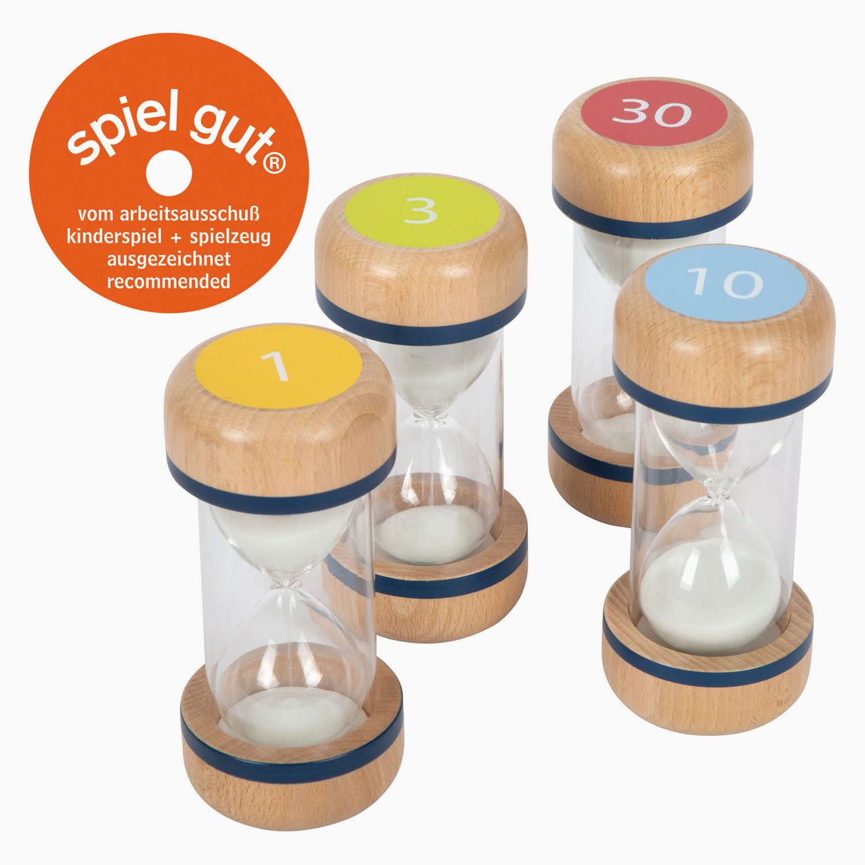 Small foot wooden hourglasses XL set, 4dlg.