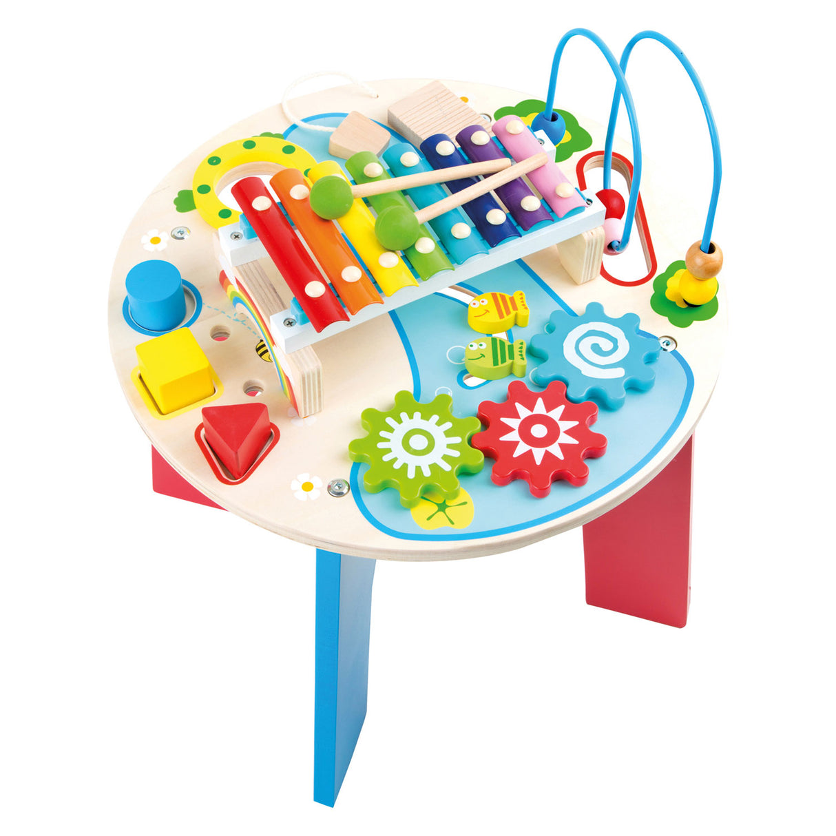 Small Foot wooden activities and music table 2in1