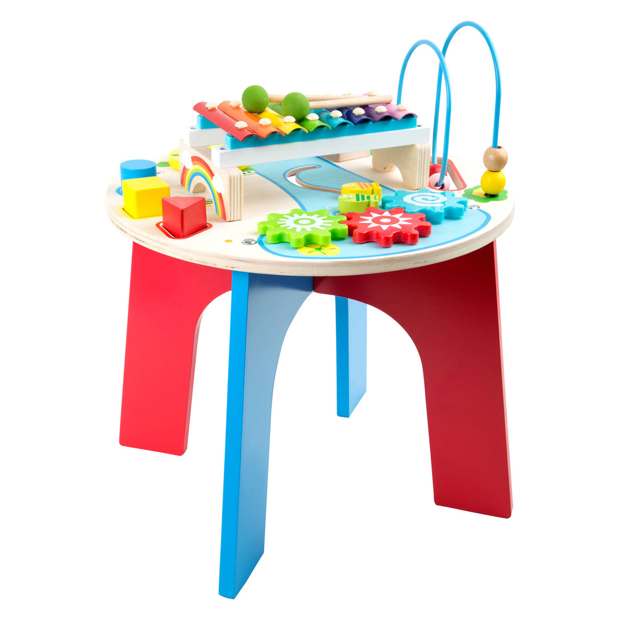 Small Foot wooden activities and music table 2in1