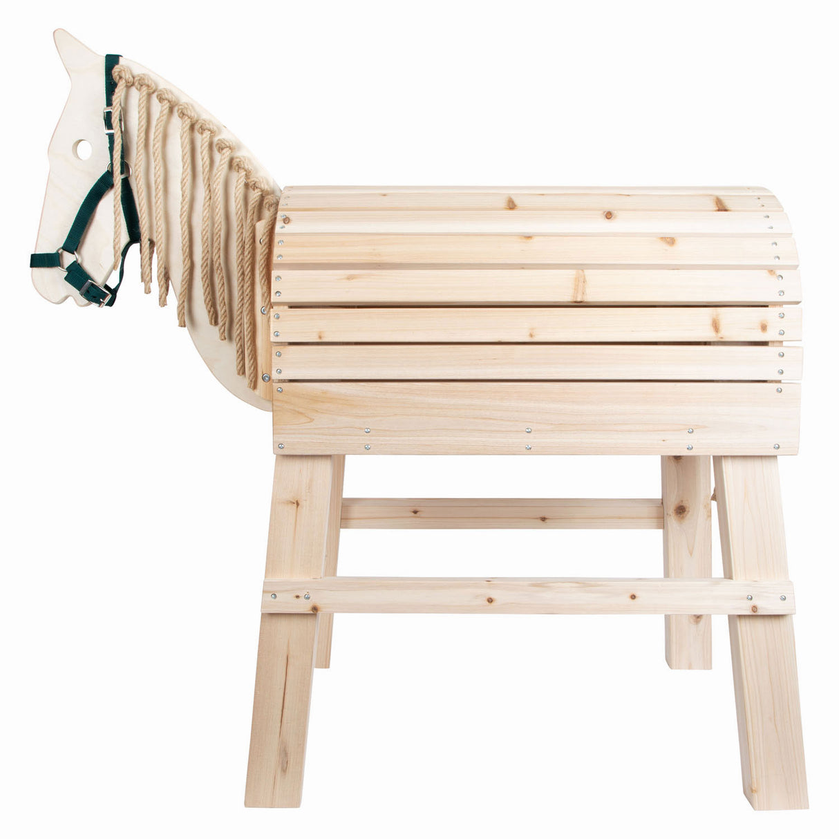 Cheval en bois à petit pied