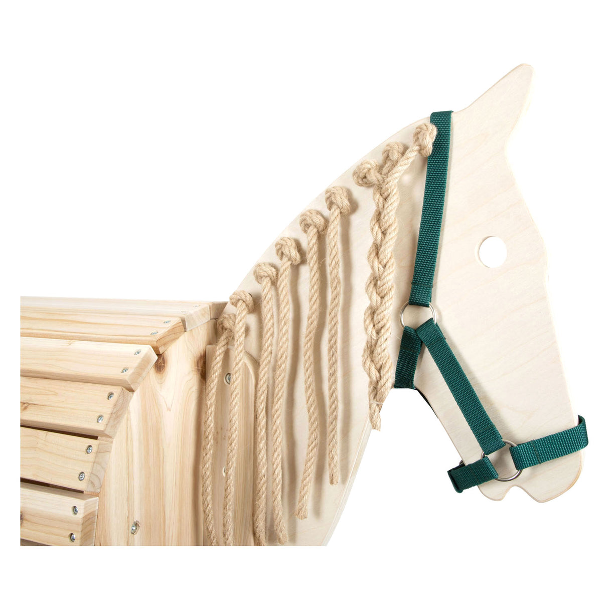 Cheval en bois à petit pied