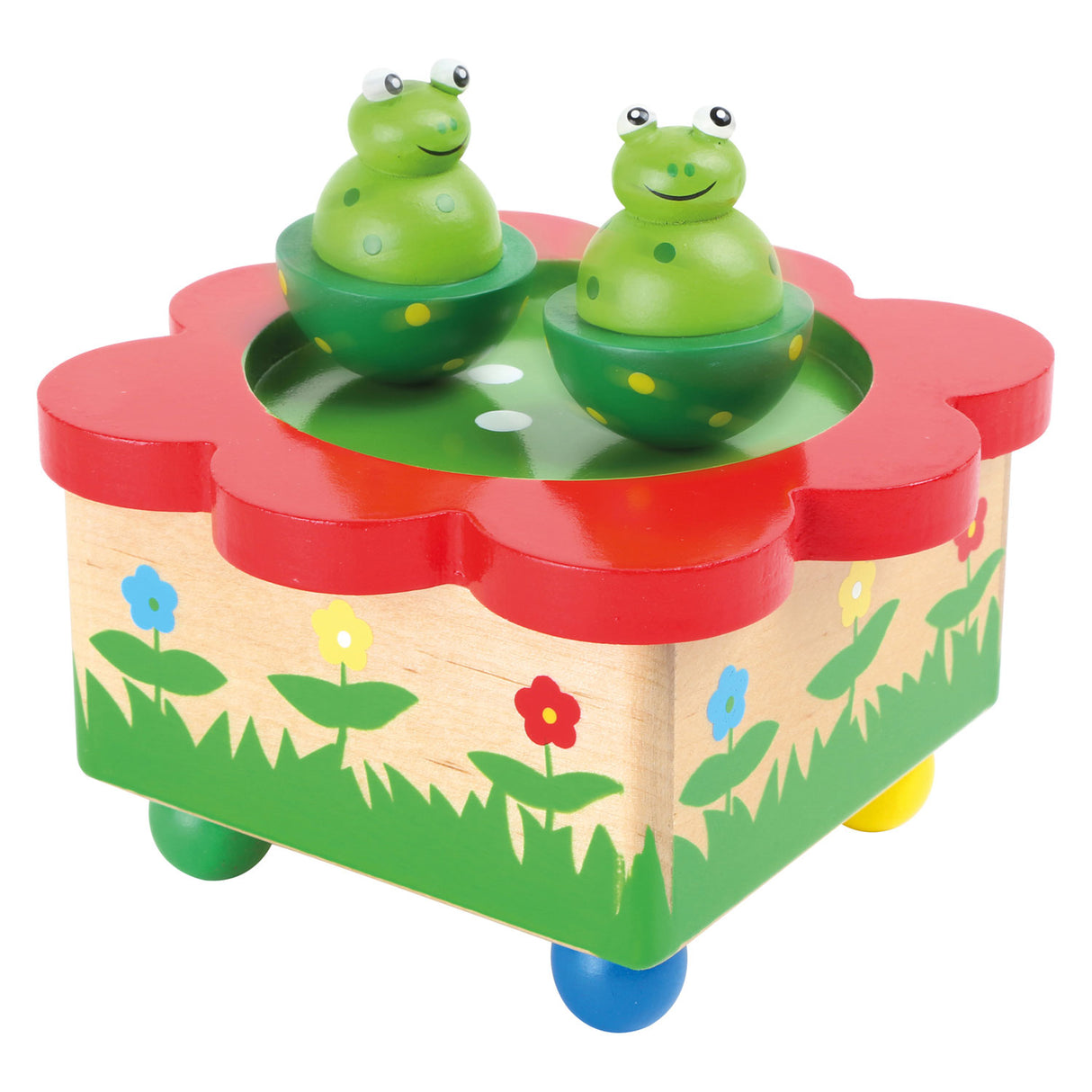 Kleng Fouss Holzmusk Box Frog