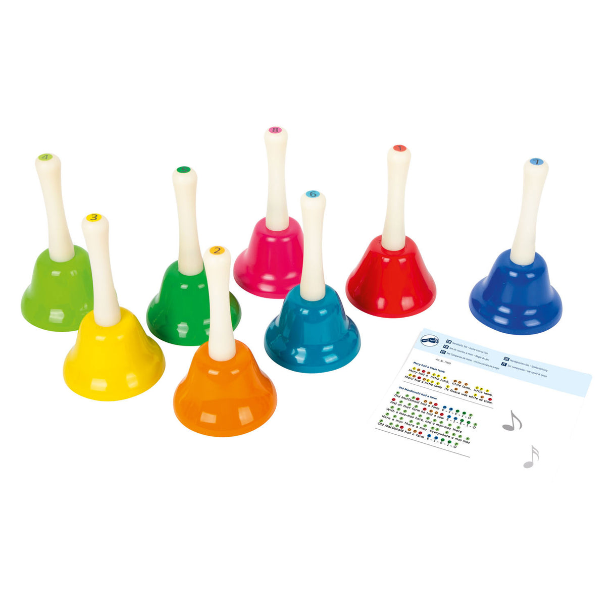 Small Foot Colored Handbels, ensemble de 8