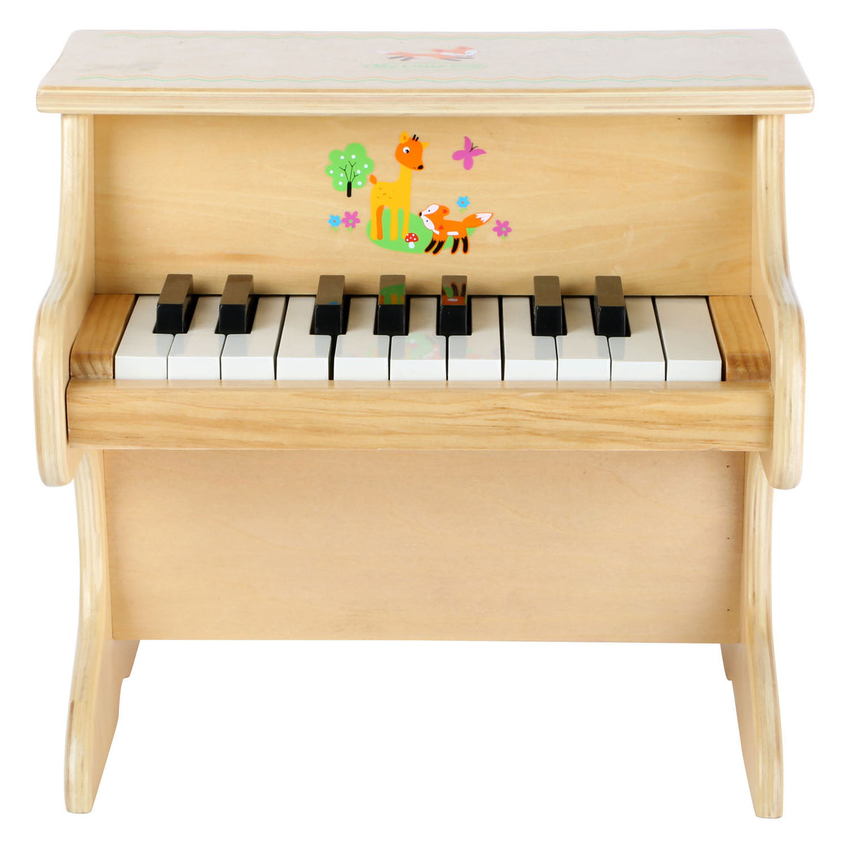 Small foot wooden piano small fox