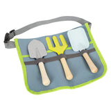 Kleng Fouss Schëllerbeutel mat Garden Tools, 4DLG.