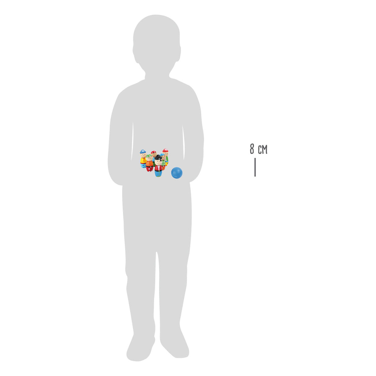 Lille fod træ bowling sæt piraat kaste spil