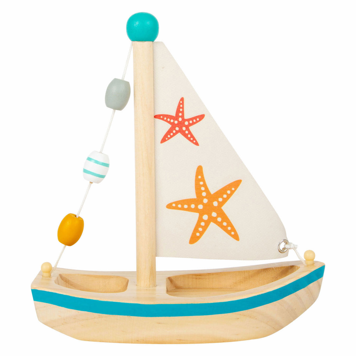 Kleine Fußbadspielzeug Holzsegelboot Zeester