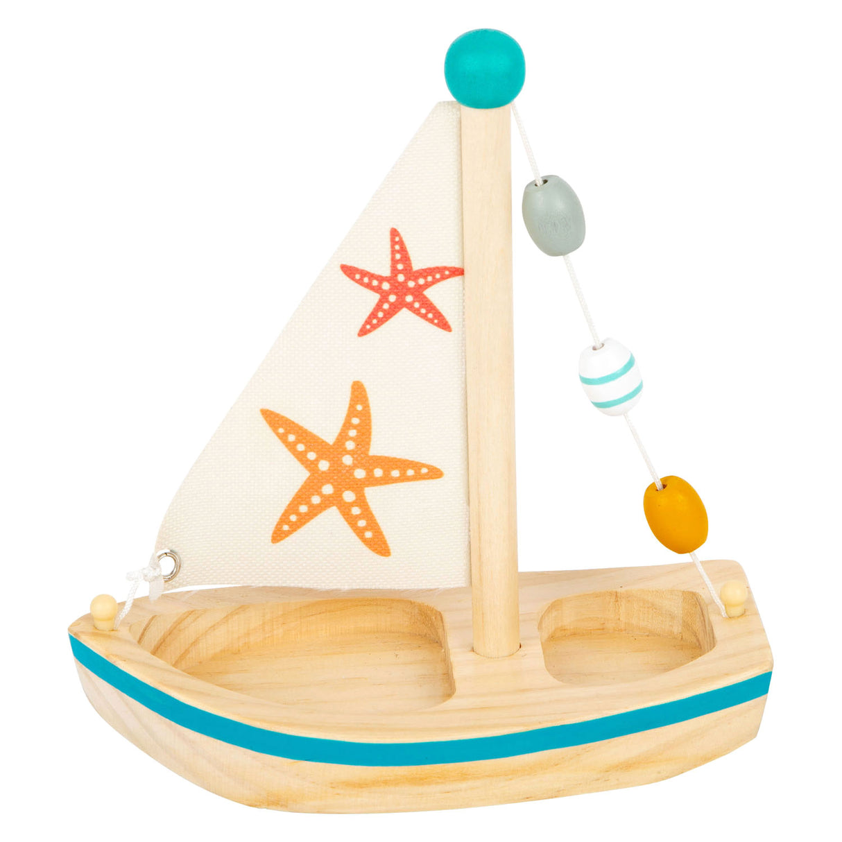 Kleine Fußbadspielzeug Holzsegelboot Zeester