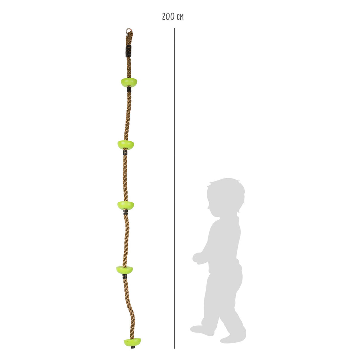 Petite corde d'escalade en vert, 200 cm